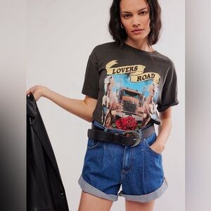 J. Spell & The Gypsy Collective Lovers Road Biker Tee NWT Sz M msrp $89